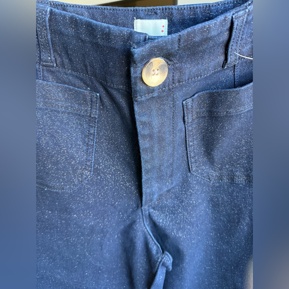 The Colette High-Rise Cropped Wide-Leg Jeans by Maeve: Sparkle Edition - Picture 7 of 8